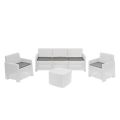 SET GARDA Pz.4 BIANCO DIVANO A 3 POSTI